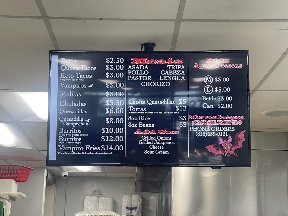 Tacos El Vampiro Menu image 3