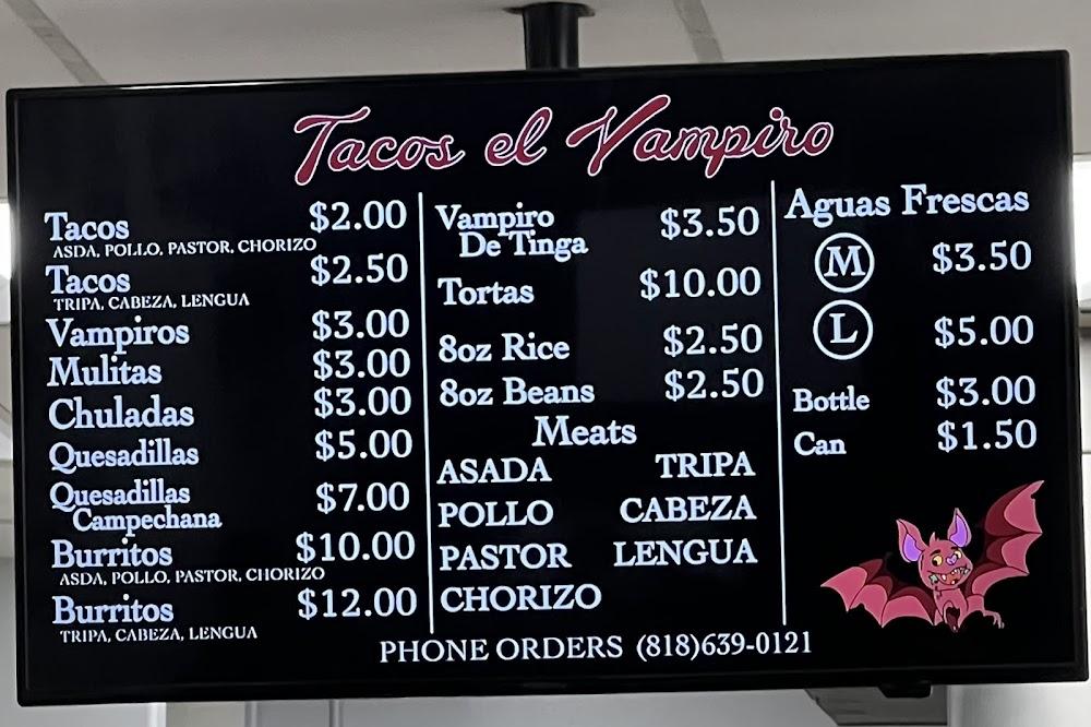 Tacos El Vampiro Menu image 4